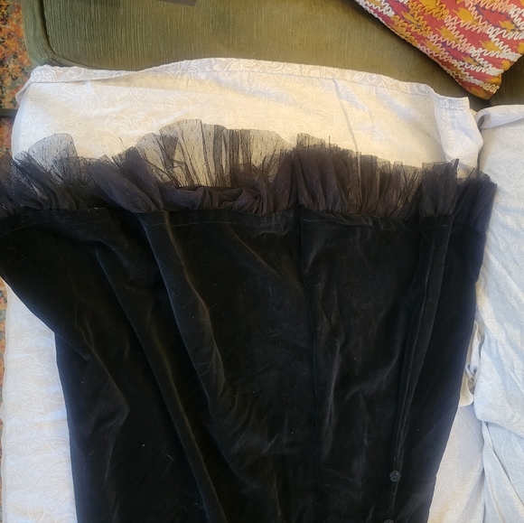 Vintage y2k Tripp velvet maxi skirt victorian romantic goth - Picture 9 of 9